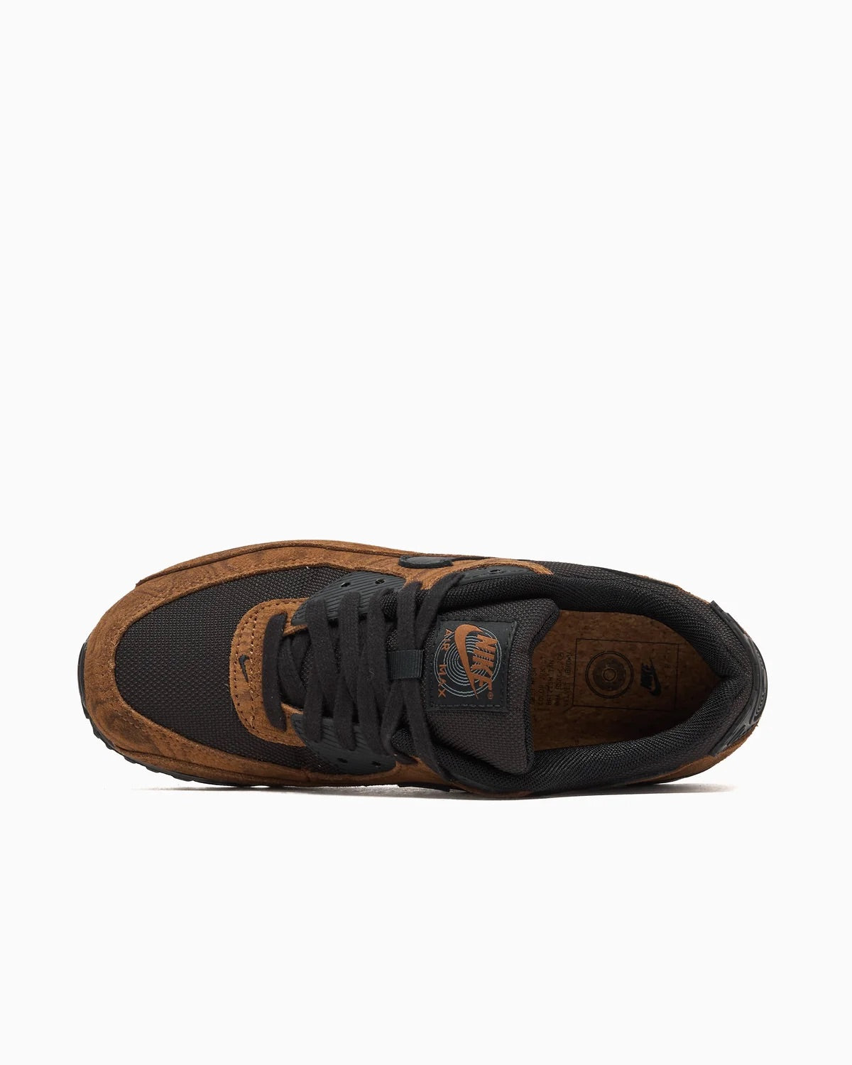 Nike Air Max 90 Premium Light British Tan Velvet Brown IQ0283-281 bovenkant