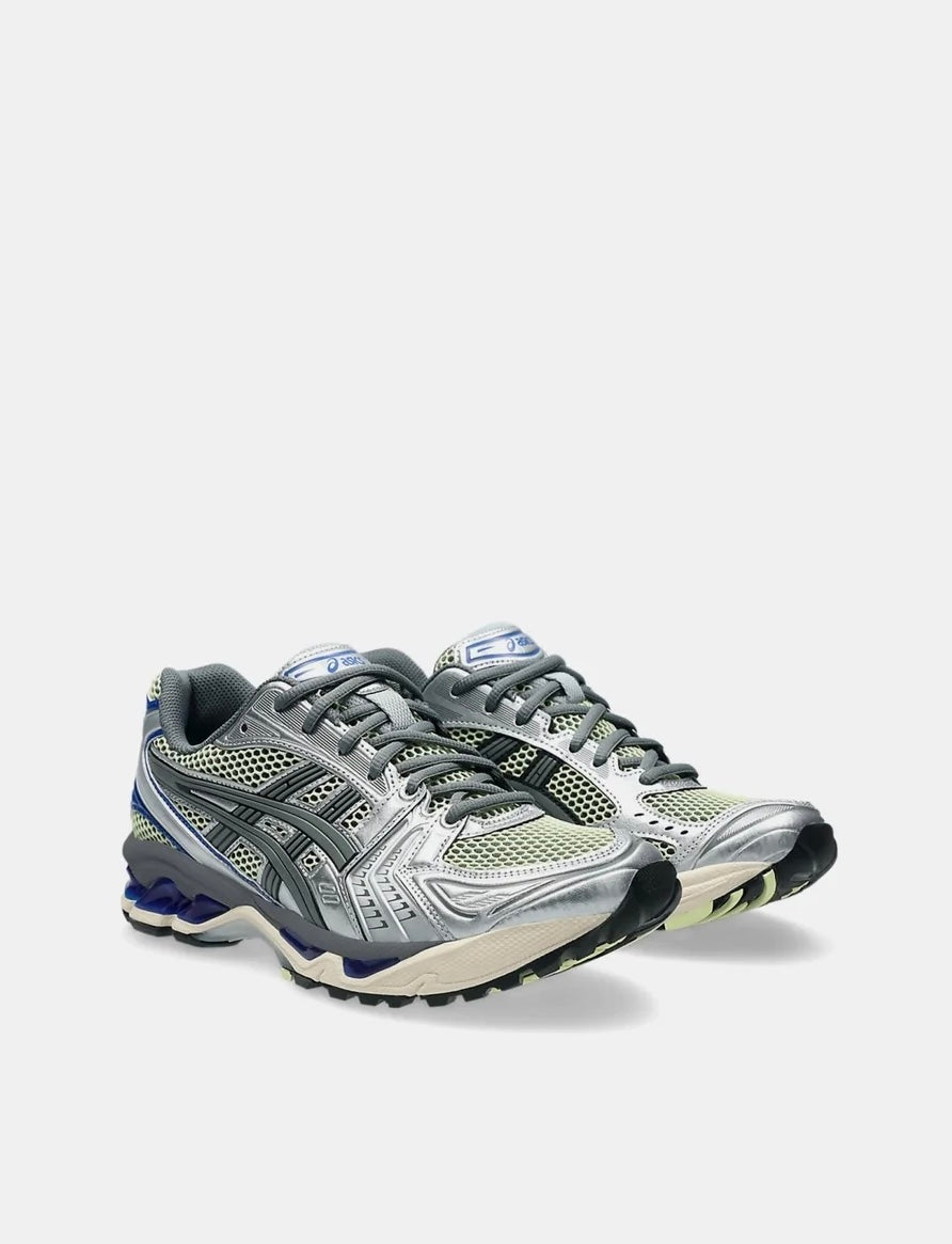 Asics Gel-Kayano 14 Soft Yellow Asics Blue - Vooraanzicht