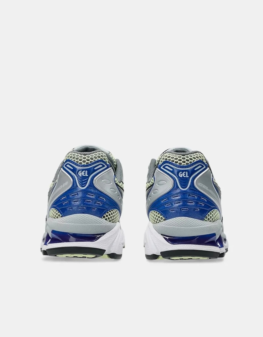 Asics Gel-Kayano 14 Soft Yellow Asics Blue - hiel aanzicht 2
