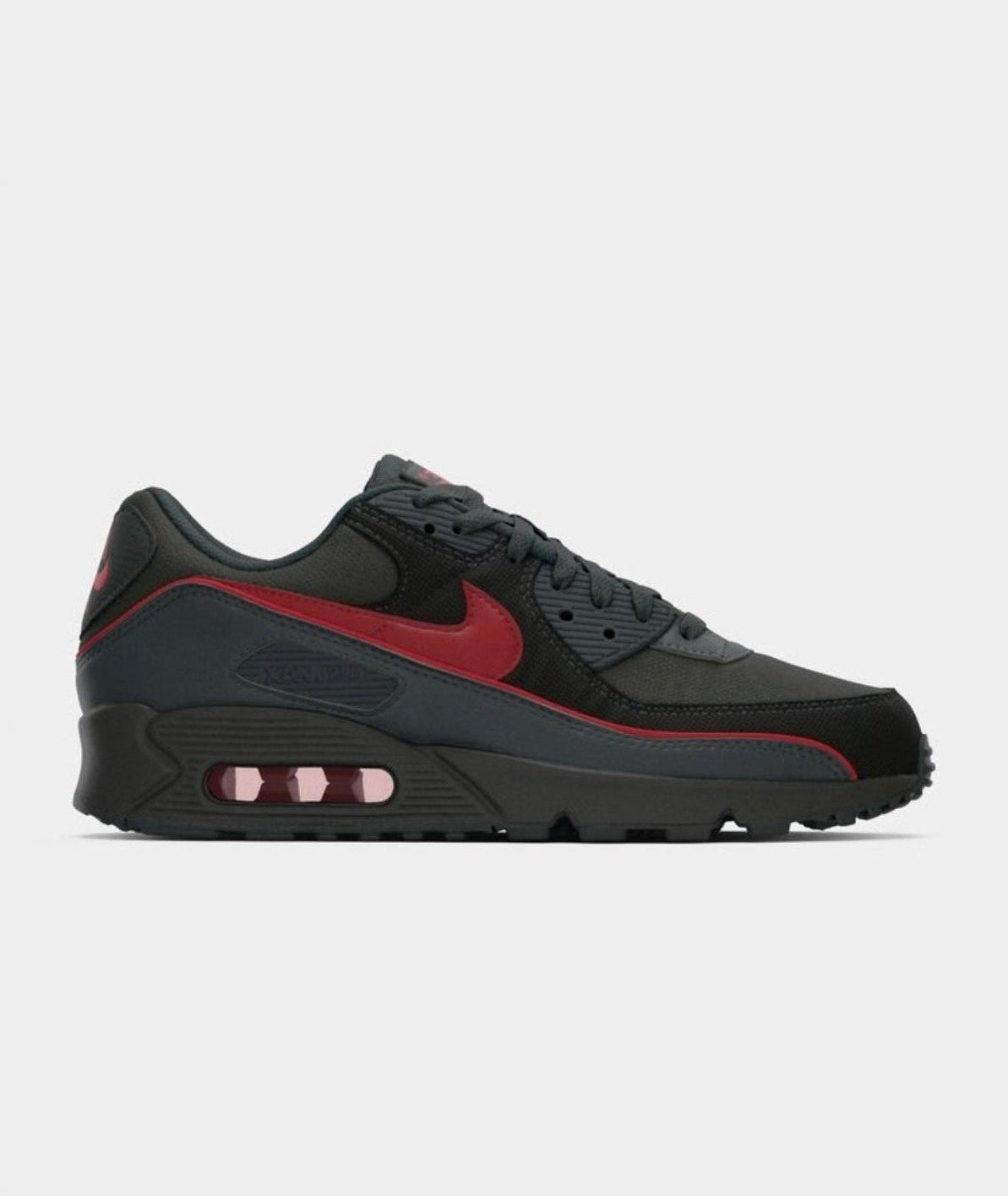 Nike Air Max 90 Premium Iron Grey University Red HV4517-001 zijkant