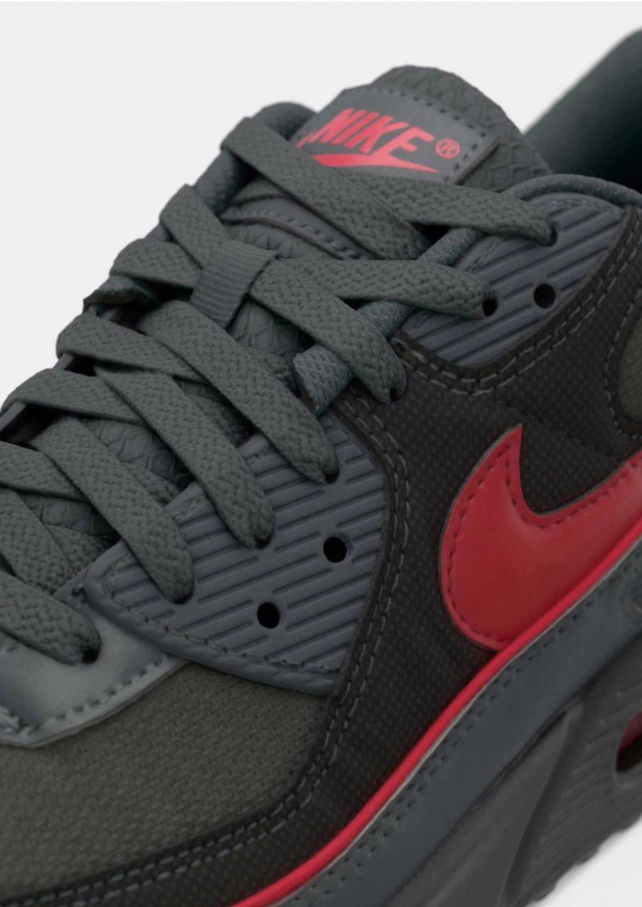 Nike Air Max 90 Premium Iron Grey University Red HV4517-001 detail