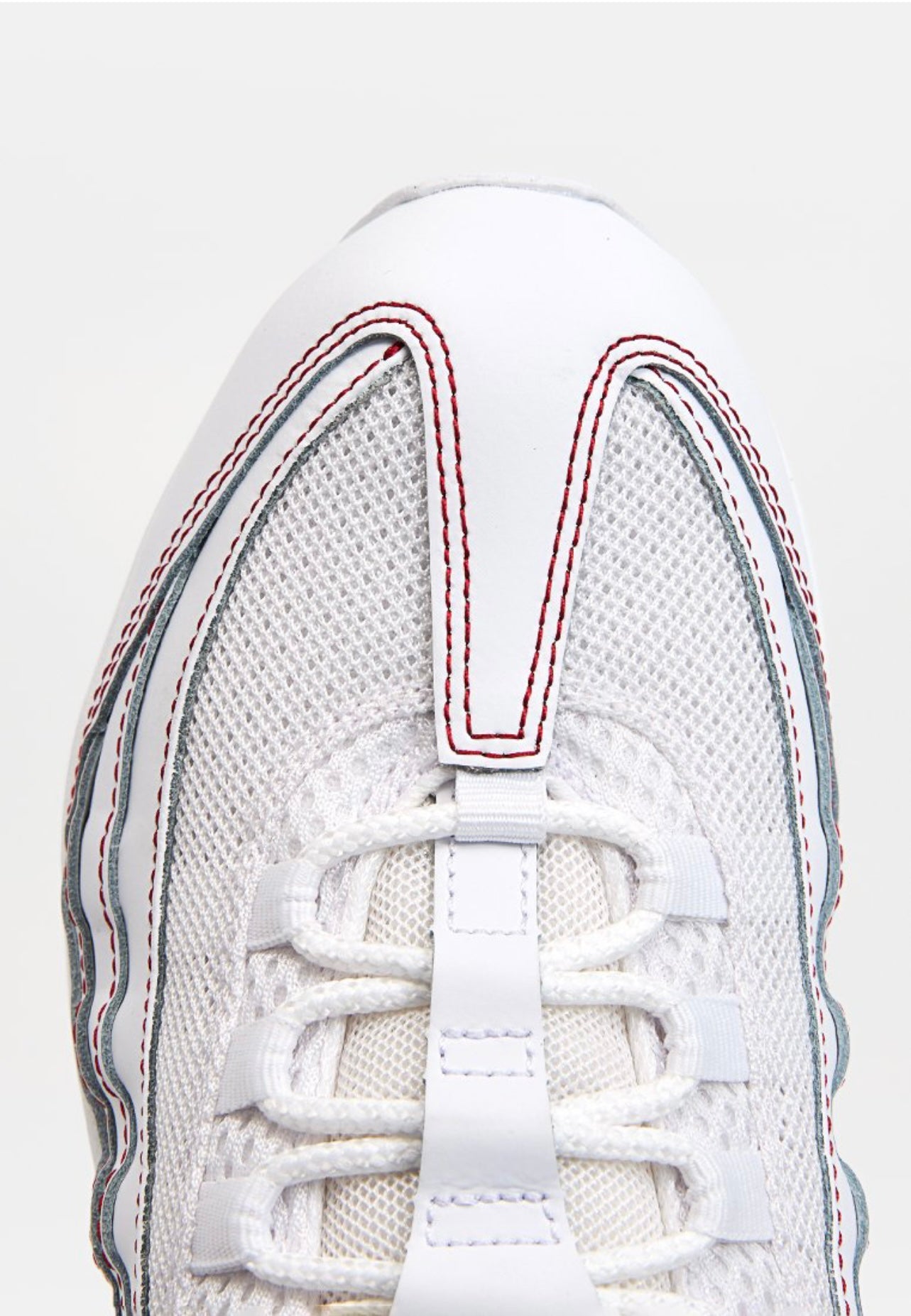 Nike Air Max 95 OG Big Bubble White University Red IB7936-100 bovenkant detail