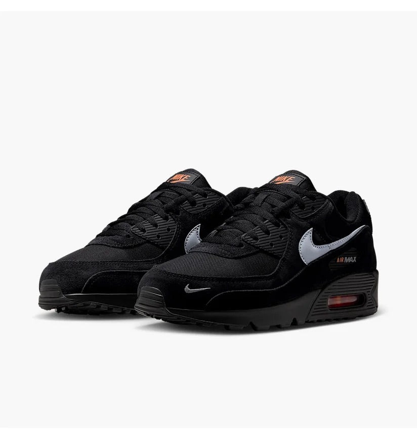 Nike Air Max 90 Black Metallic Cool Grey Orange DO6706-010 voorkant