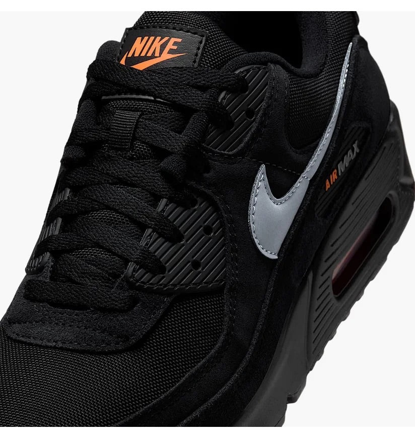 Nike Air Max 90 Black Metallic Cool Grey Orange DO6706-010 detail
