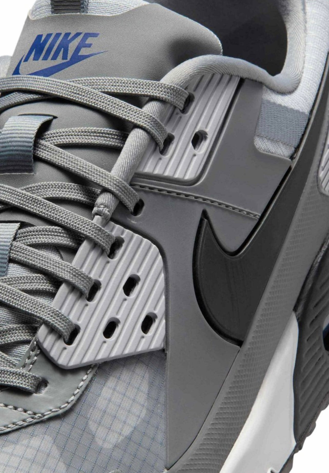 Nike Air Max 90 Drift Cool Grey Deep Royal Blue detail
