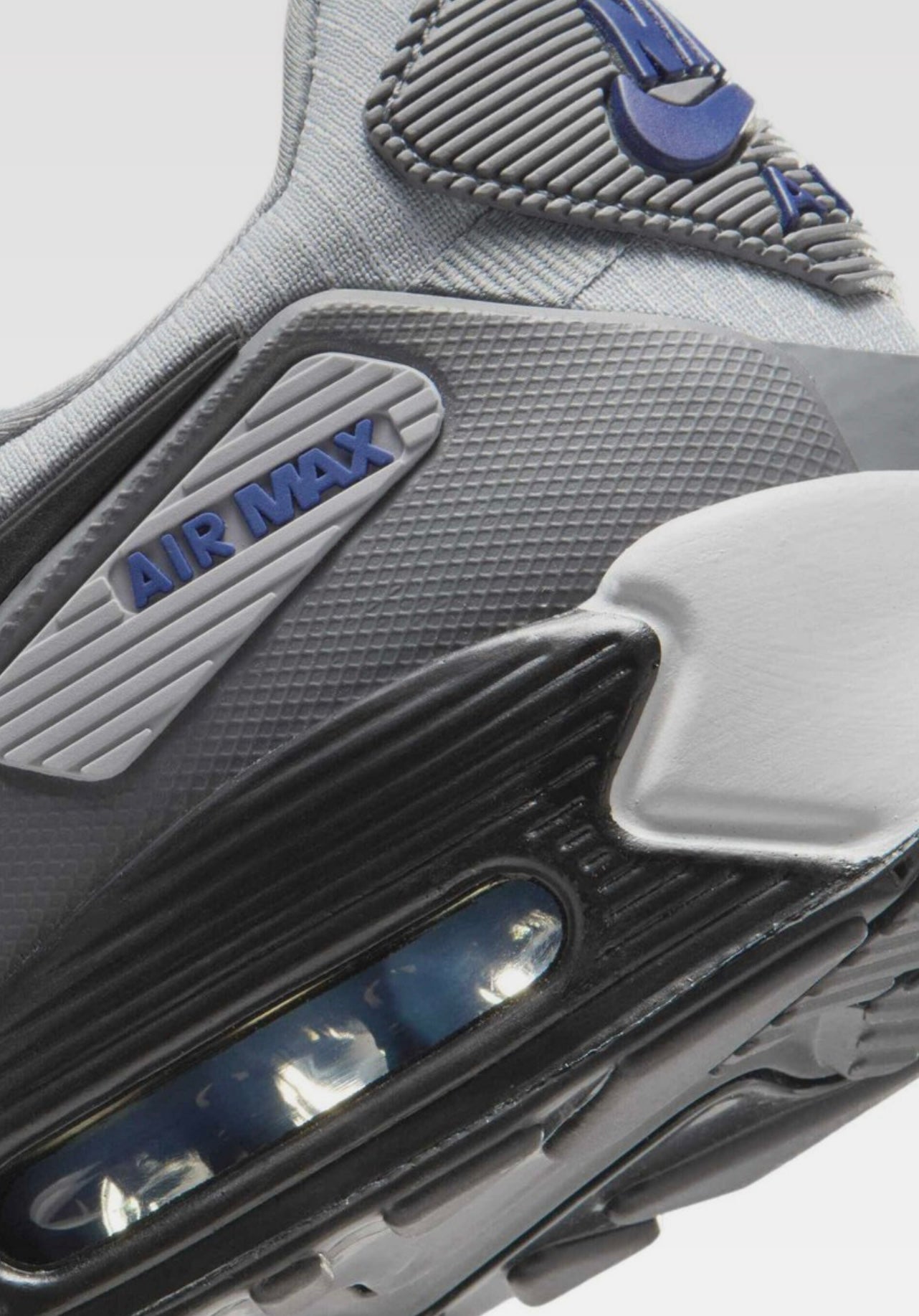 Nike Air Max 90 Drift Cool Grey Deep Royal Blue demping